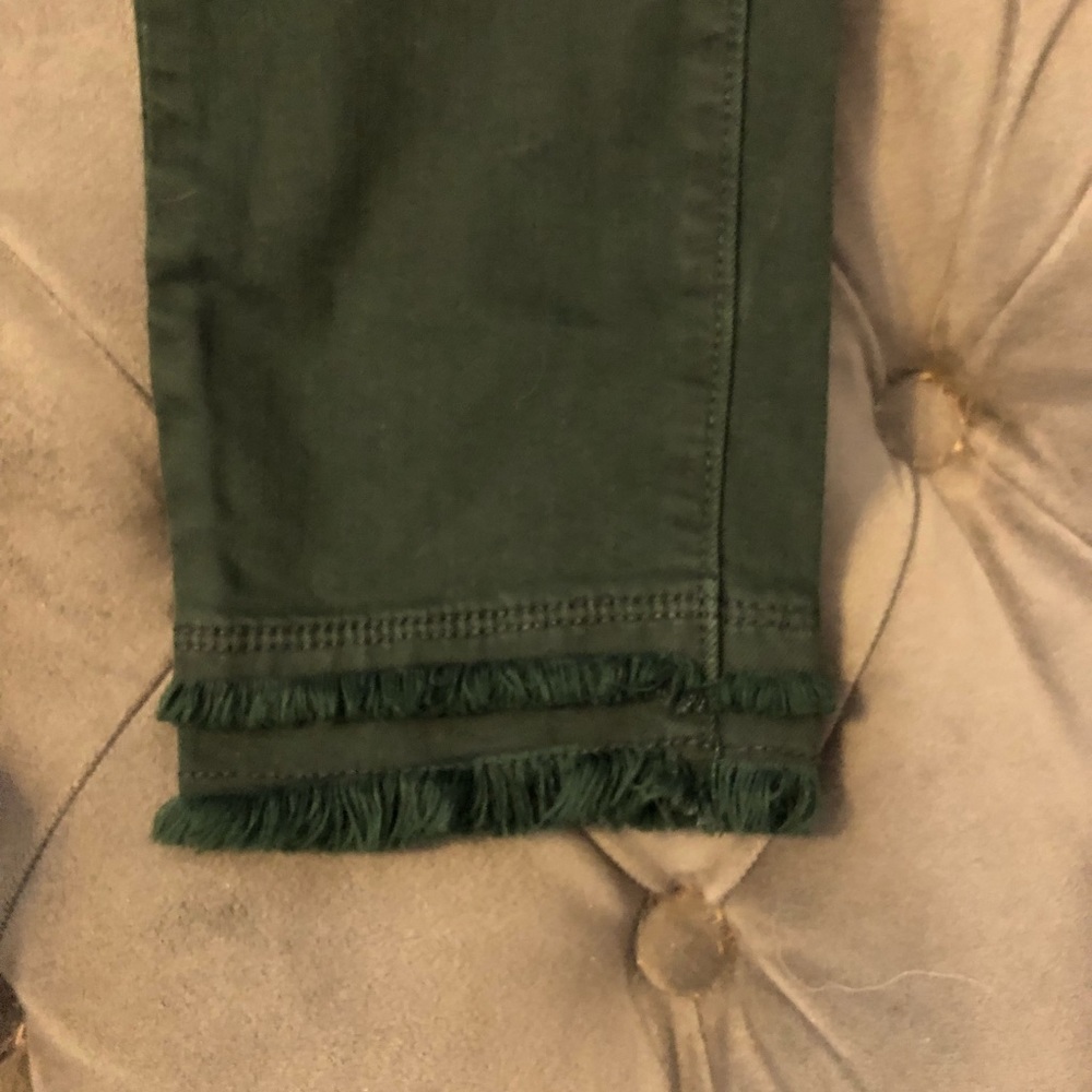 Loft skinny frayed ankle jeans.
